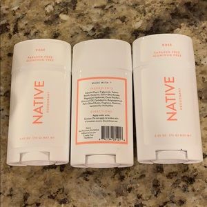 Three Limited Ed. Rose-scented Native Deodorant
